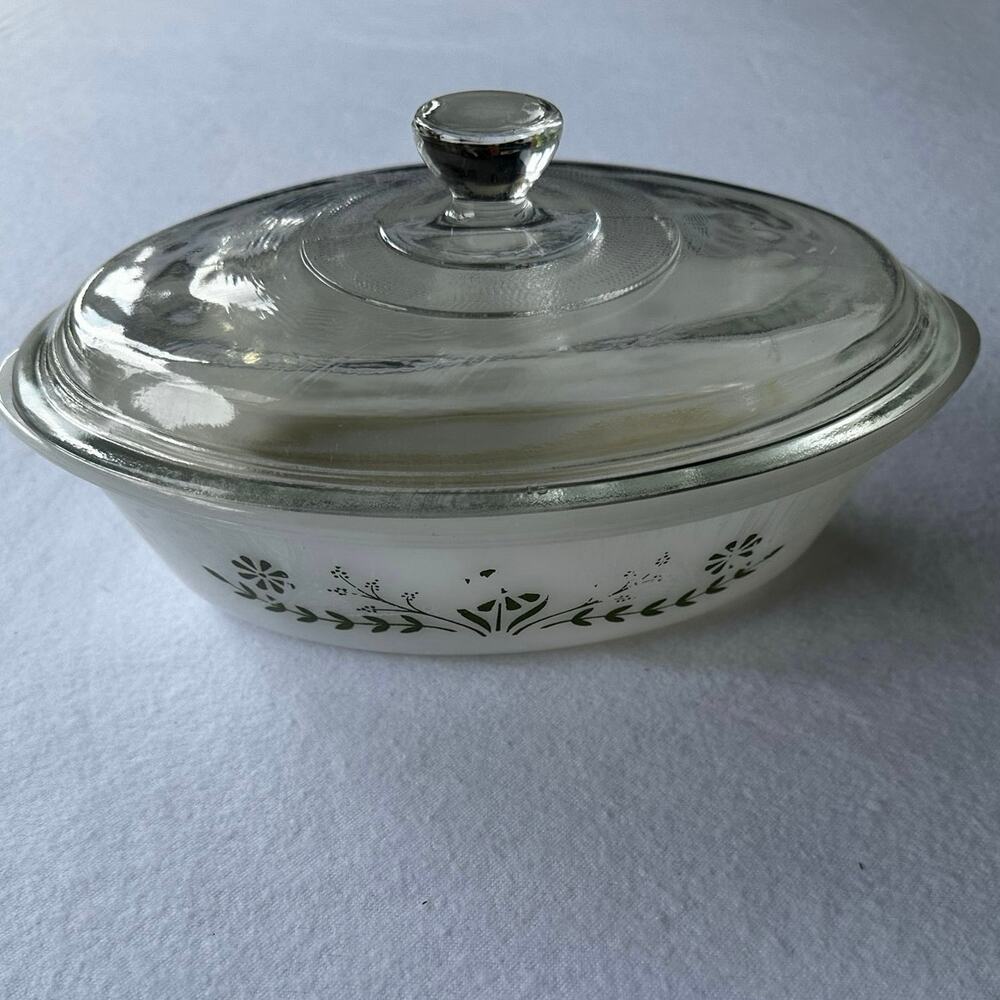 Vintage Glasbake Baking Dish with Lid